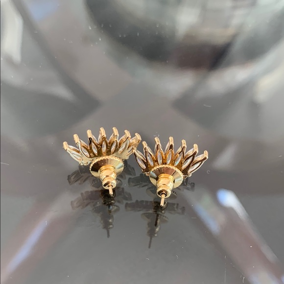 Mignonne Gavigan Gold and crystal Fan Earrings - Picture 2 of 2